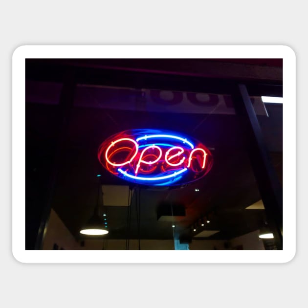 Open Neon Sign Sticker by fionatgray